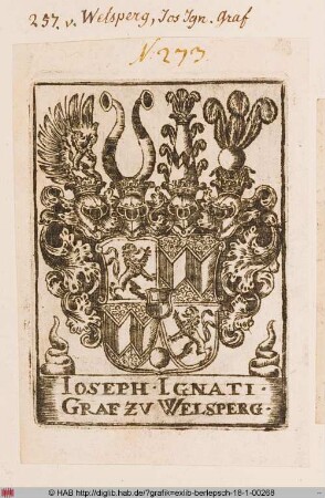 Wappen des Joseph Ignatius von Welsperg