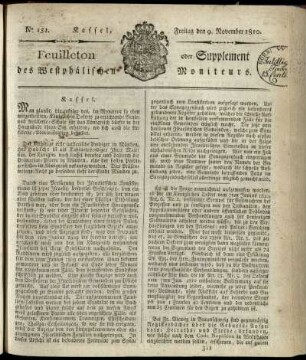 No. 152, Freitag den 9. November 1810