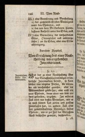 126-127, Zweites Kapitel (§ 15 - 17)