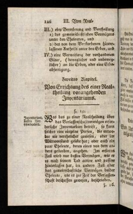 126-127, Zweites Kapitel (§ 15 - 17)