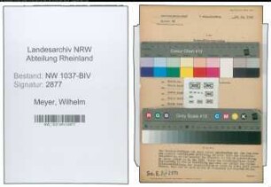 Entnazifizierung Wilhelm Meyer , geb. 05.06.1901 (Reg.Inspektor)