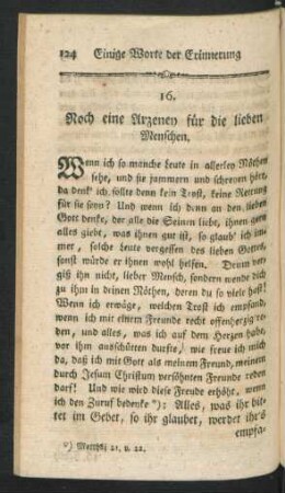 16. Noch eine Arzeney für die lieben Menschen