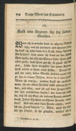 16. Noch eine Arzeney für die lieben Menschen