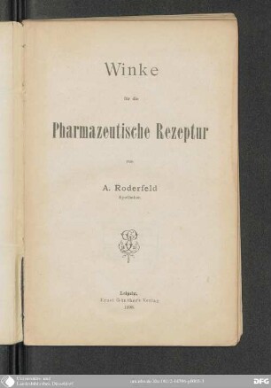 Winke für die pharmazeutische Rezeptur
