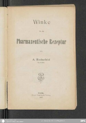 Winke für die pharmazeutische Rezeptur