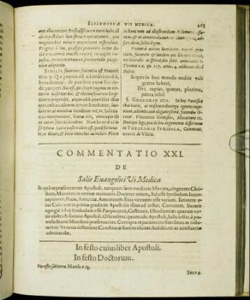Commentatio XXI. De Salis Evangelici Vi Medica.