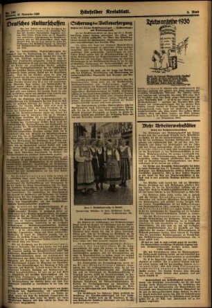 Zweite Ausgabe vom Mittwoch, den 25. November 1936.