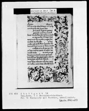 Das Eberhardgebetbuch — ---, Folio 16rectoBordüre Textblatt