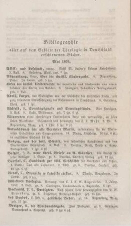 257-262 Bibliographie deutscher theologischer Bücher