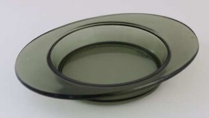 Flache Ascher-Schale aus Glas