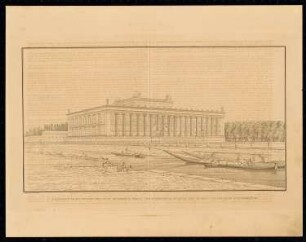 Altes Museum auf der Museumsinsel, Berlin: Perspektivische Ansicht (aus: Sammlung Architektonischer Entwürfe, Berlin 1858)