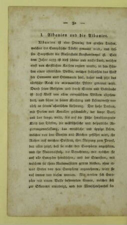 I. Albanien und die Albanier