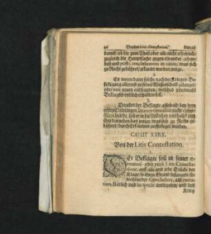 Caput XXIIX. Von der Litis Contestation.