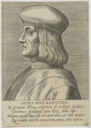 Bildnis des Aldvs Pivs Manvtiuvs