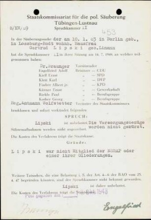 Lipski, Gertrud, geb. Limann