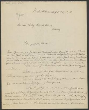 Brief an B. Schott's Söhne : 30.12.1918