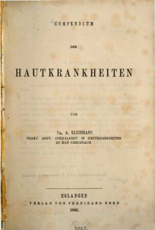 Compendium der Hautkrankheiten