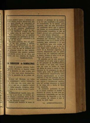 La dirección de Bambalinas