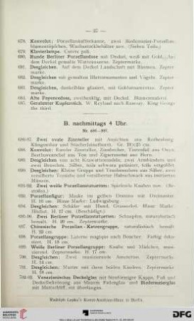 B. nachmittags 4 Uhr (Nr. 685-987)
