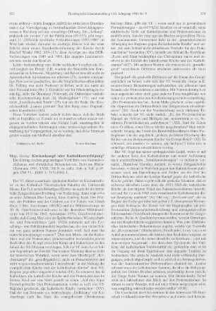 523-526 [Rezension] May, Georg, Kirchenkampf oder Katholikenverfolgung?