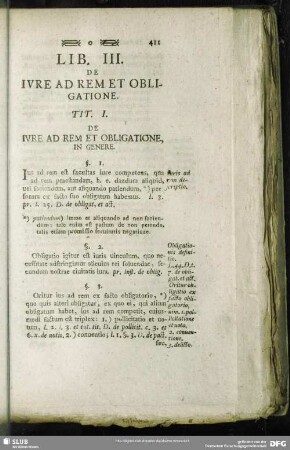 Lib. III. De Iure Ad Rem Et Obligatione