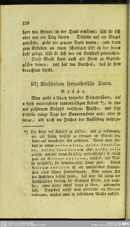93. Verschiedene sympathetische Tinten
