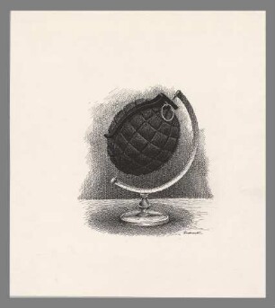 Ohne Titel (Handgranate als Globus)