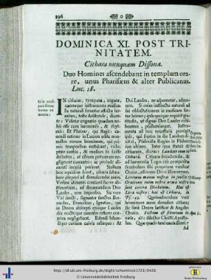 Dominica XI. post Trinitatem.
