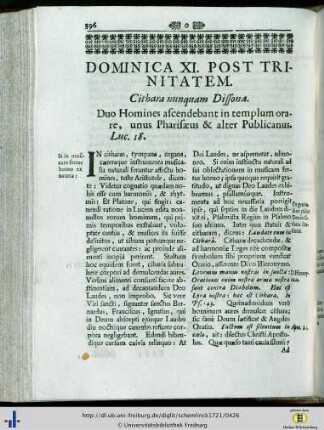 Dominica XI. post Trinitatem.