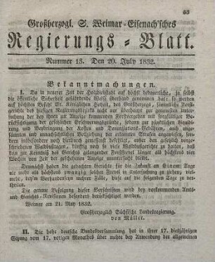 Nr. 13 : 20. July 1832