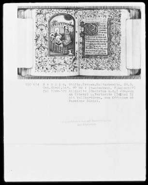 Stundenbuch — Christus mit drei Jüngern am Ölberg, Folio 128verso