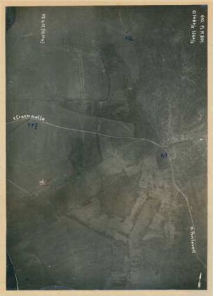 Foto der Stellungen südöstlich von Craonnelle (Luftbild)