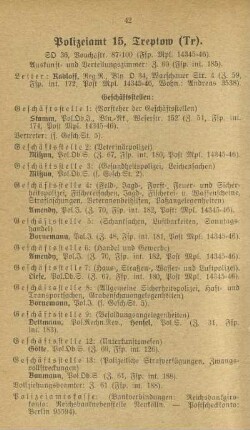 Polizeiamt 15, Treptow