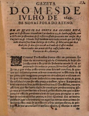 Gazeta do mes. 1645, Juli