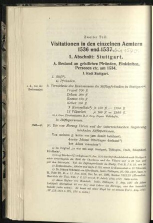 Zweiter Teil.: Visitationen in den einzelnen Aemtern 1536 [und 1537.] bis 1540.