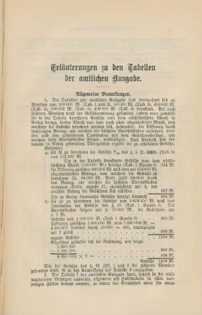 Erläuterungen zu den Tabellen der amtlichen Ausgabe.