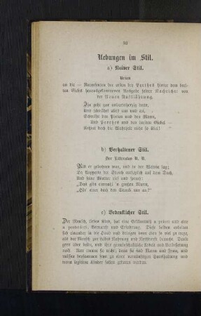 Übungen im Stil.