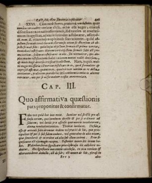 Cap. III. Quo affirmativa quæstionis pars proponitur & confirmatur.