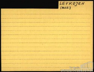 LEVKOJEN: Allgemein