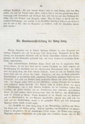 Die Bambuswasserleitung bei Hong-Kong