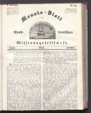 N°. 21. 1852. September