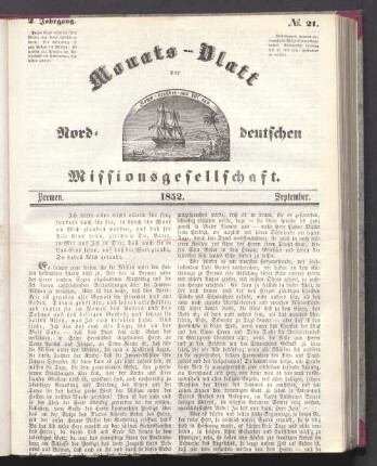 N°. 21. 1852. September