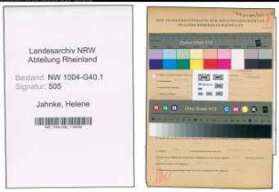 Entnazifizierung Helene Jahnke , geb. 14.08.1911 (Schoeffe)