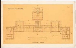 Lehrerseminar, Wunstorf: 2. Entwurf: Grundriss 2. OG