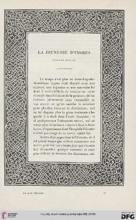 3. Pér. 20.1898: La jeunesse d'Ingres, [1]