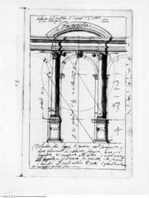 Trattato dell' ordine cinquen e dell' architettura civile, Die Komposite Ordnung mit Sockel in Verbindung mit einer Bogenstellung