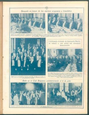 Banquete en honor de los marinos uruguayos y brasileños