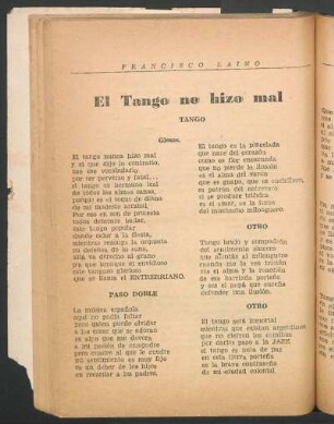 El tango no hizo mal : Tango