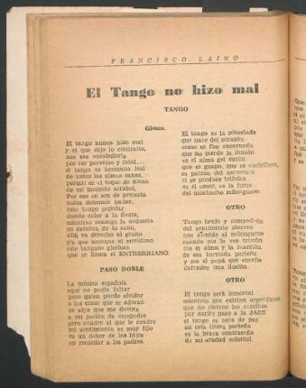 El tango no hizo mal : Tango