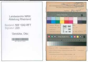 Entnazifizierung Otto Gerotzke , geb. 28.01.1895 (Landwirt)